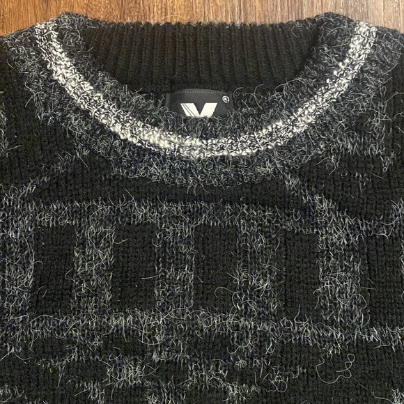 Vintage XSTATX Mens Crewneck Black/White/Gray Cozy Pullover Sweater-Sz XL - Picture 8 of 11